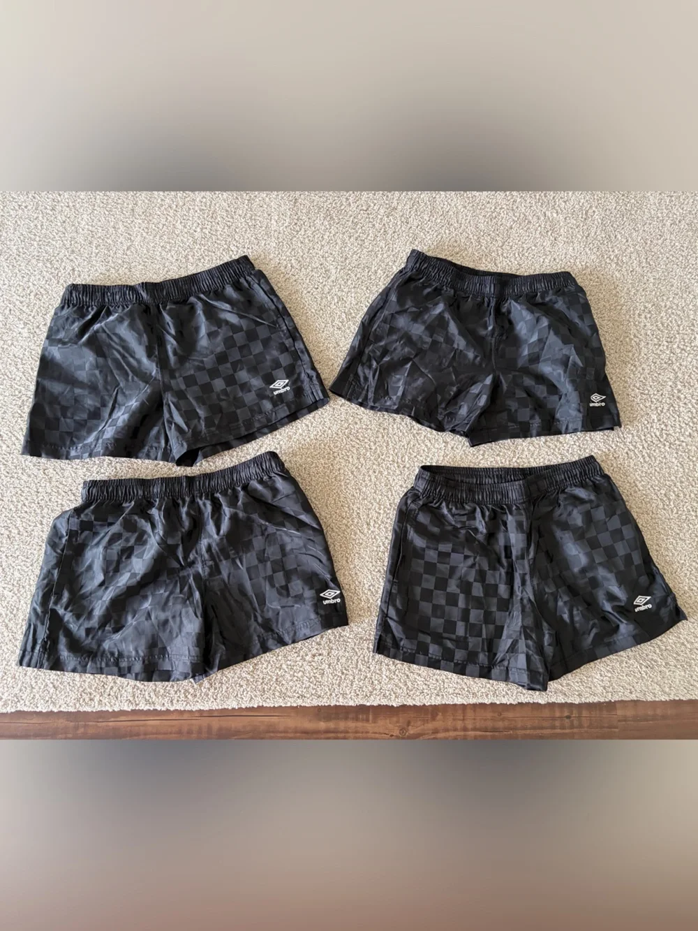 Umbro Black Soccer Shorts - 4 Pairs